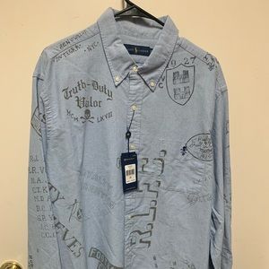 Ralph Lauren mens graphic long sleeve button down XXL